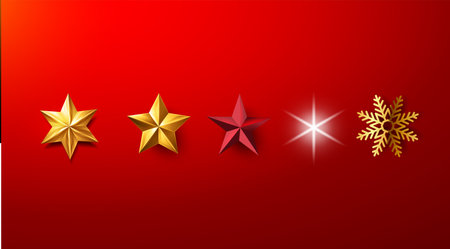 set bundle star illustration templateのイラスト素材