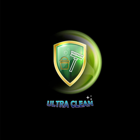 ultra clean symbol logo for cleaning serviceのイラスト素材
