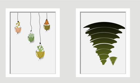 wall art decor for print to canvas and use to interior design elementのイラスト素材