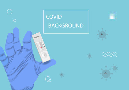 pcr test kit for covid or corona disaster illustrationのイラスト素材