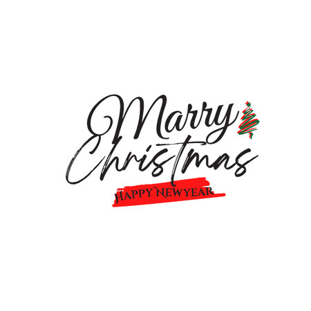 Christmas composition. Gifts, fir tree branches, red decorations on white background. Christmas, winter, new year concept. Flat lay, top view, copy spaceのイラスト素材