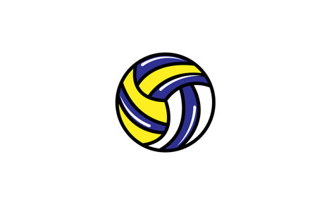 volley ball sport logo template illustrationのイラスト素材