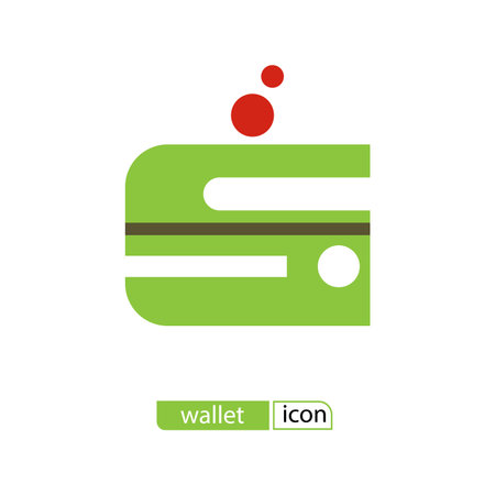 Wallet Logo Crypto Currency Wallet Icon E Coins Vector Symbol for ui webのイラスト素材