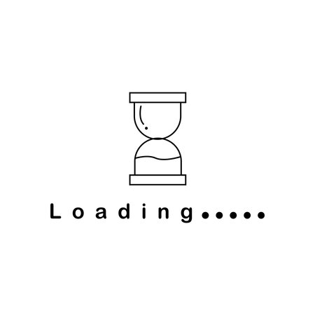 Progress loading bar, set of icons. Load symbol. Hand-drawn sketch