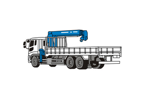 crane truck graphic logo templateのイラスト素材