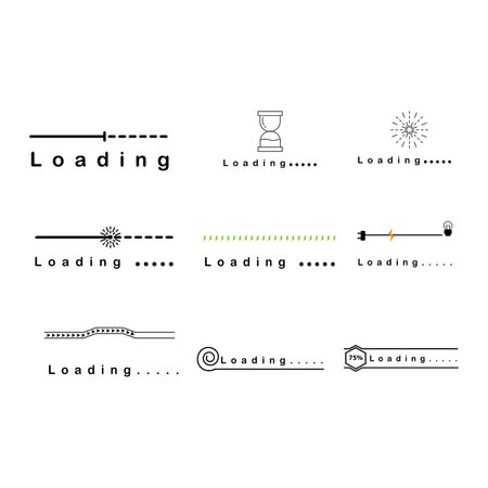 loading bar icon on background. 3D render illustration cartoon styleのイラスト素材