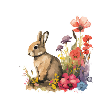 HAPPY EASTER BACKGROUND CONCEPT ELEMENTのイラスト素材