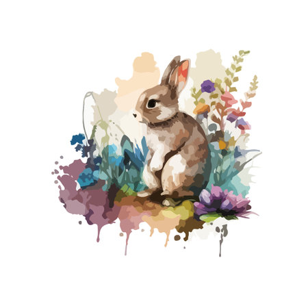 HAPPY EASTER BACKGROUND CONCEPT ELEMENTのイラスト素材