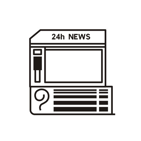 NEWS MEDIA 24 HOUR FAST INFORMATION LOGO COMPANYのイラスト素材