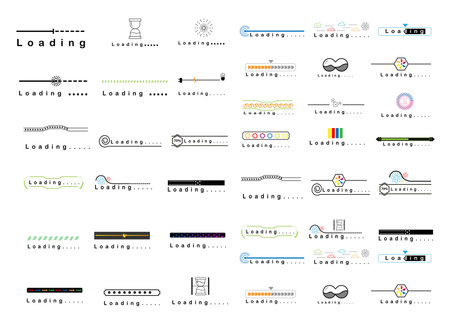 loading element asset for app web ui ux design big set creativeのイラスト素材
