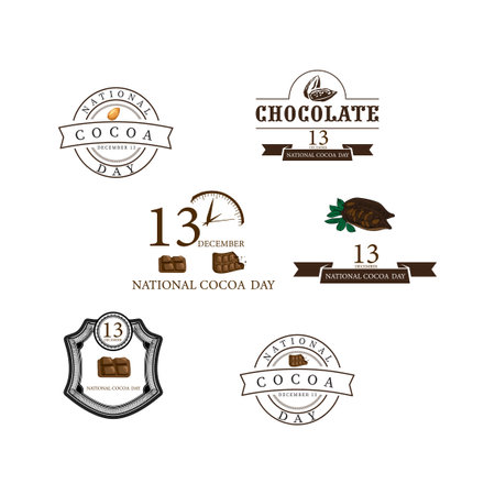 World chocolate day text with chocolate bar background set bundle vectorのイラスト素材