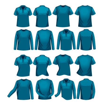 SET MOCK UP 3d polo SHIRT OR CLOTH PRODUCT TEMPLATE vectorのイラスト素材