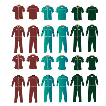 formal uniform work office department vector templateのイラスト素材