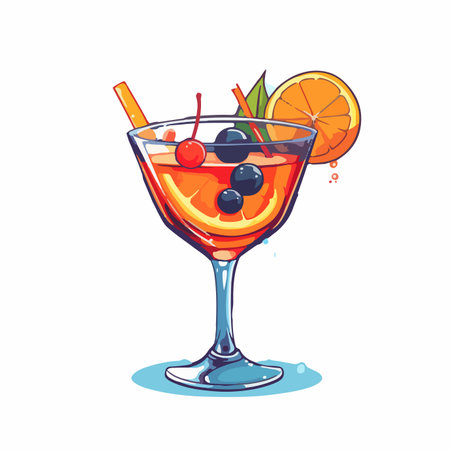 Cocktails Party, pub, restaurant or club element vector illustrationのイラスト素材