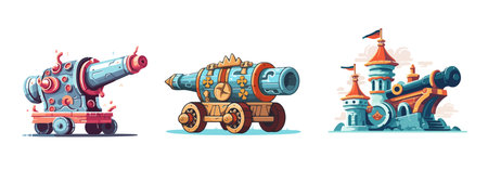 Merriam canon blue fantasy vector for game asset illustrationのイラスト素材