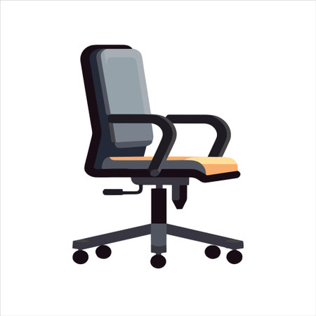 office chair with hydraulic pump vector illustrationのイラスト素材