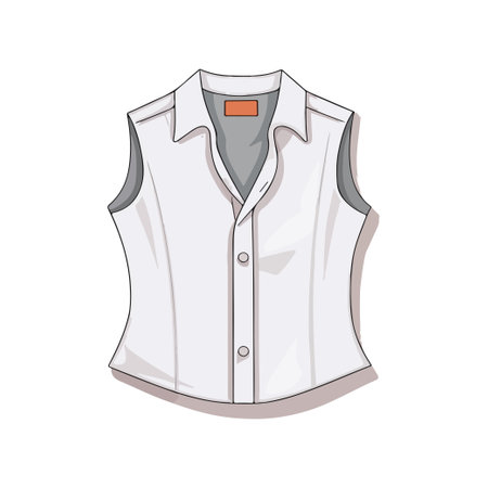 sleevless FASHION MODEL TEMPLATE ELEMENT VECTORのイラスト素材