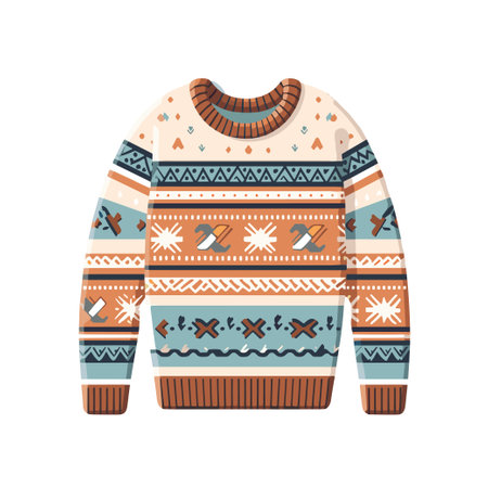 cozy warm sweaters illustration fashion elementのイラスト素材
