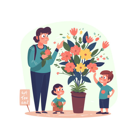 HAPPY TEACHER DAY FLAT ILLUSTRATION HAND DRAWNのイラスト素材