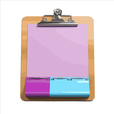 note paper clipboard for task check list illustrationのイラスト素材