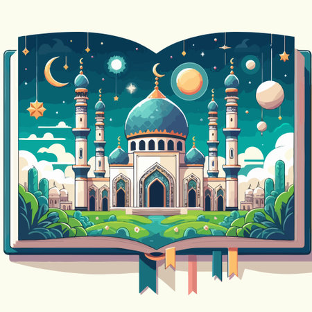 Ramadan Kareem poster holiday social media postのイラスト素材