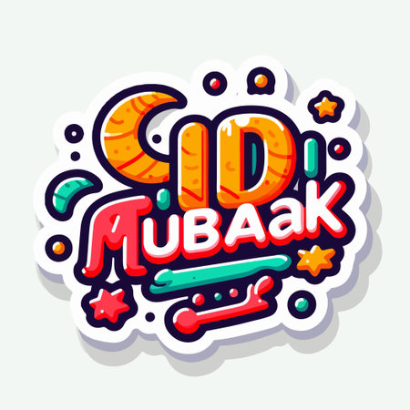 welcome ramadan flyer poster doodle text typography artのイラスト素材