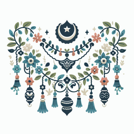 Iftar Eating After Fasting concept vectorのイラスト素材