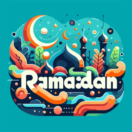 Iftar Eating After Fasting concept vector used to Landing page templates Banners Card Invitation Social mediaのイラスト素材