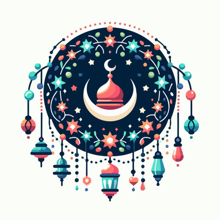 Iftar Eating After Fasting concept vector used to Landing page templates Banners Card Invitation Social mediaのイラスト素材