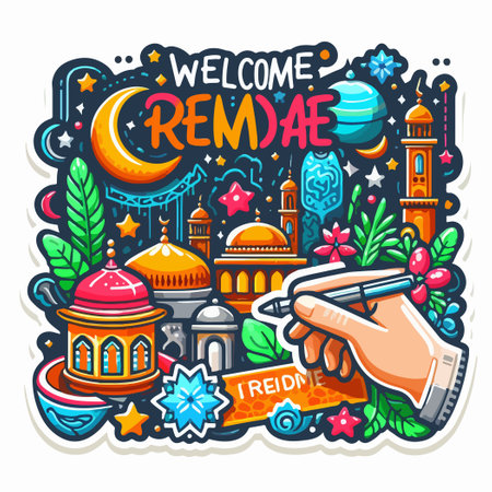 Iftar Eating After Fasting concept vector used to Landing page templates Banners Card Invitation Social mediaのイラスト素材