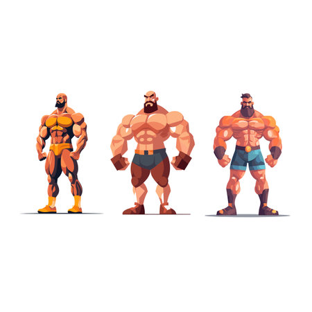 profession guard security man body builder vectorのイラスト素材