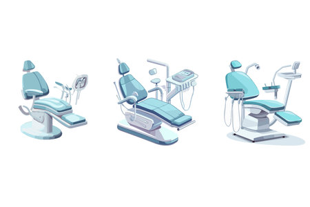 dentist chair surgical hospital element clipartのイラスト素材