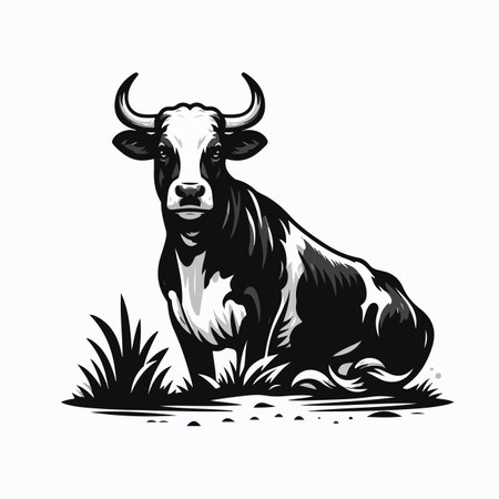 cattle cow element greeting for eid adha eid ul adha holy month bannerのイラスト素材