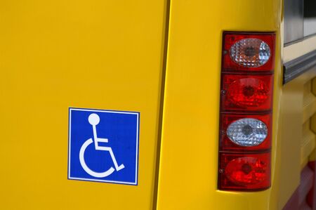 Back of the bus from Polandの写真素材