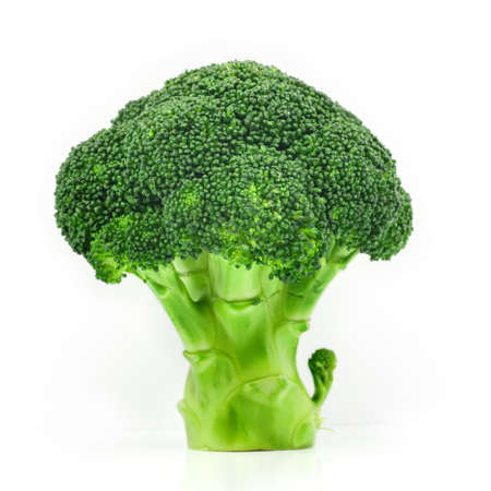 Broccoli isolated on white backgroundの写真素材