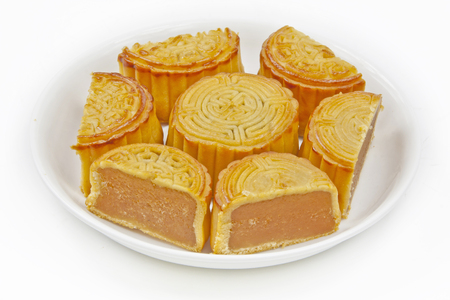 mooncake for Chinese mid autumn festivalの写真素材