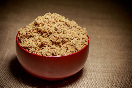 Bowl of brown sugarの写真素材