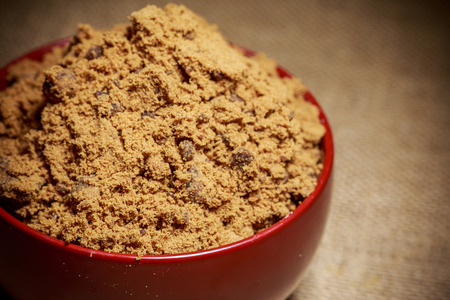 Bowl of brown sugarの写真素材