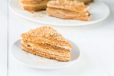 Russian honey cake, medovikの写真素材
