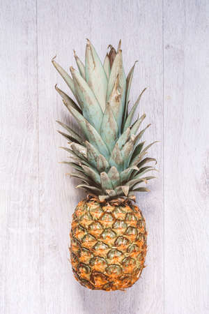 Pineapple or ananas top viewの写真素材