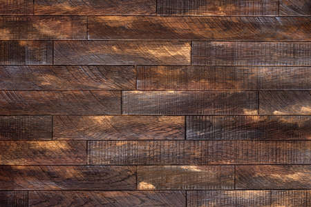 Wooden planks, wooden flooring or wooden parquet as a background. Old brown wooden floor. Wooden...