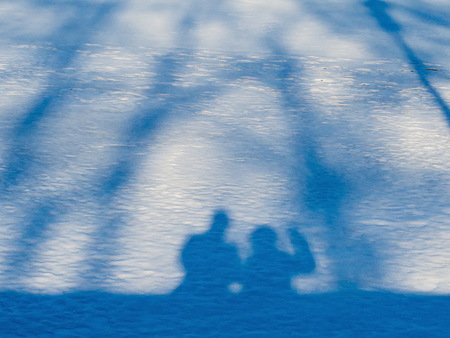 Blue ice from the Neva. Saint-Petersburg. February.の写真素材