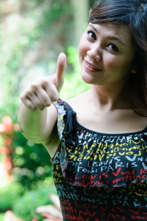 thumb up!の写真素材