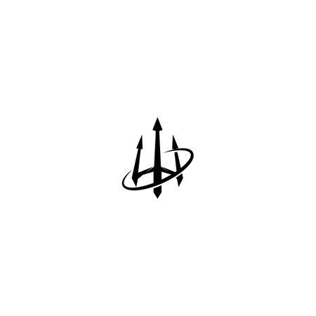Simple trident free icon vector logo