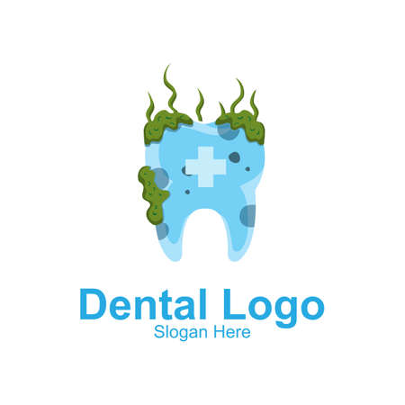 Dental Health Logo Vector, Keeping And Caring For Teeth, Design For Screen Printing, Company,Stickers,Backgroundのイラスト素材
