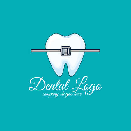Dental Health Logo Vector, Keeping And Caring For Teeth, Design For Screen Printing, Company,Stickers,Backgroundのイラスト素材