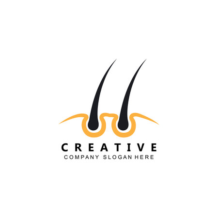 hair care logo vector icon skin health illustration design conceptのイラスト素材
