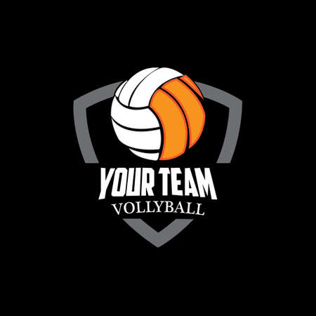 volleyball sports logo icon vector, retro games conceptのイラスト素材