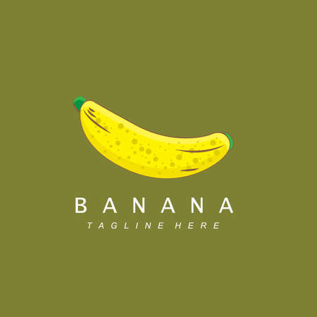 banana fruit logo vector icon, vitamin-rich food, design illustrationのイラスト素材