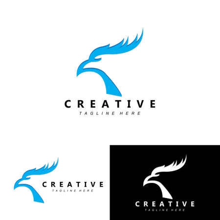 simple animal bird icon vector logoのイラスト素材